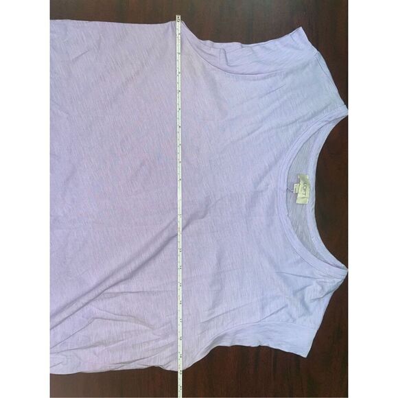 Loft Lavender Short Sleeve Blouse Size Large - Picture 6 of 7